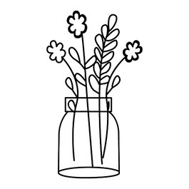 Wallity Flower 7 Escultura de pared de metal negra